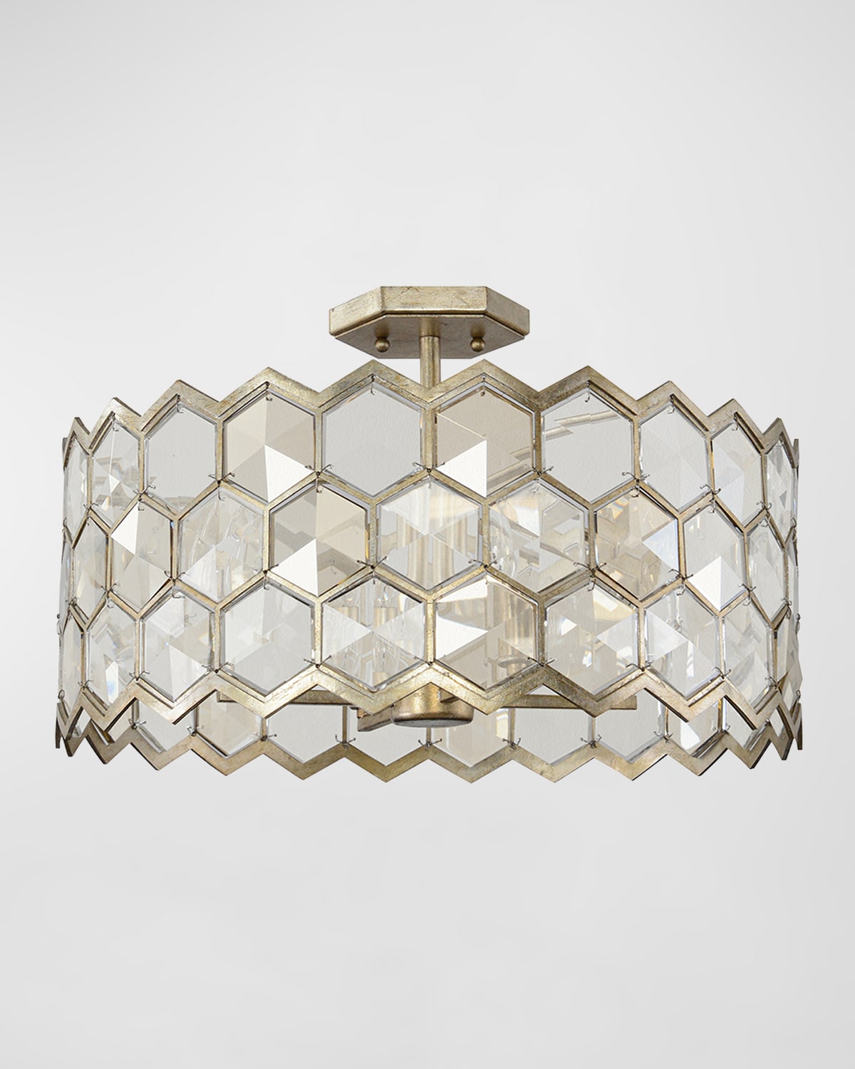 John-richard Collection Array 21" 4-light Flush Mount In Champagne