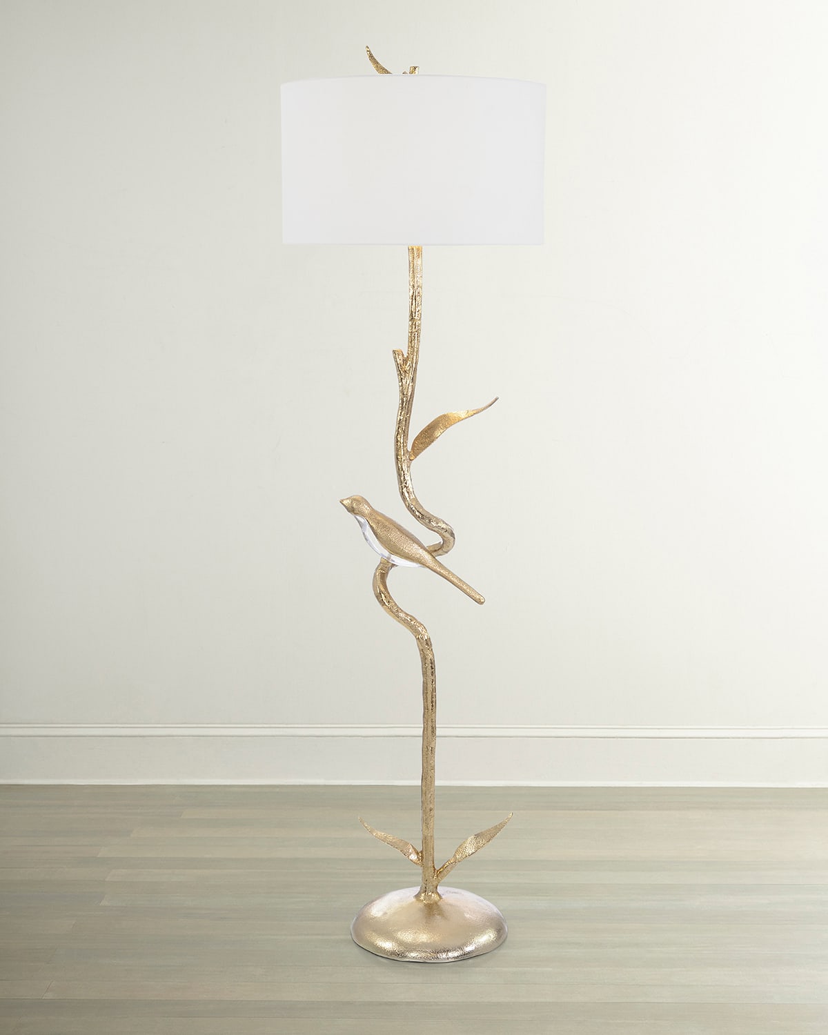 Shop John-richard Collection Poleiro 71" Floor Lamp In Champagne