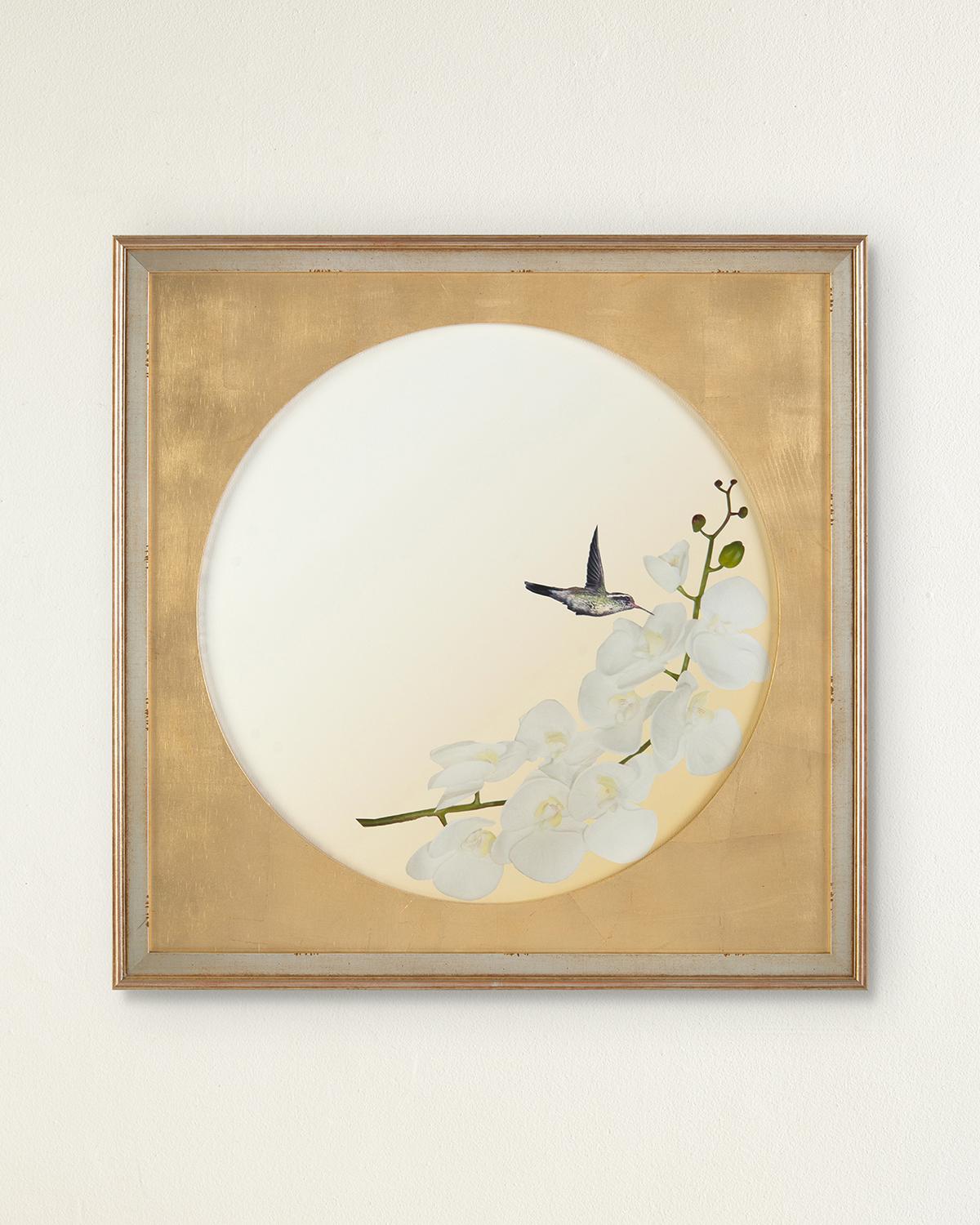 John-richard Collection Hummingbirds In Flight Iii Giclee In Gold