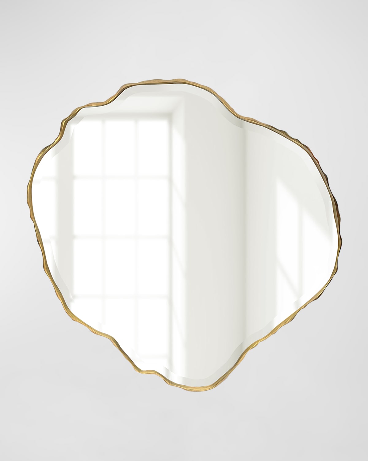 Shop John-richard Collection Auric Ripples 55" Wall Mirror In Gold