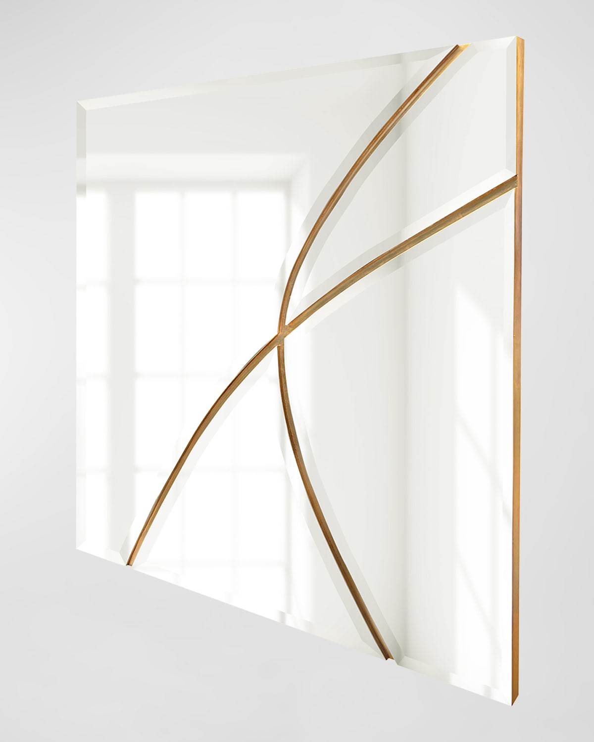 John-richard Collection Rinna 60" Square Wall Mirror In Gold