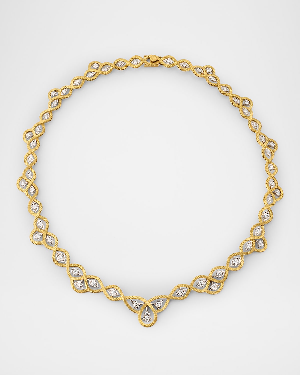 Buccellati Etoilee 18K Yellow and White Gold Diamond Necklace