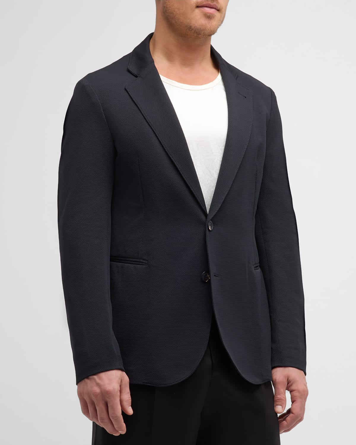 Emporio Armani Men's Rice Stitch Sport Coat