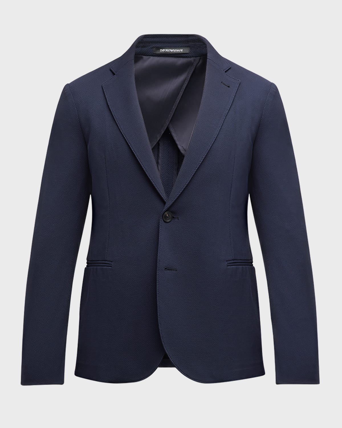 Shop Emporio Armani Men's Rice Stitch Sport Coat In Navy