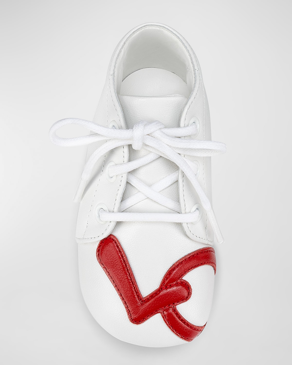 Shop Christian Louboutin Girl's Love Applique Pre Walkers, Baby In Bianco