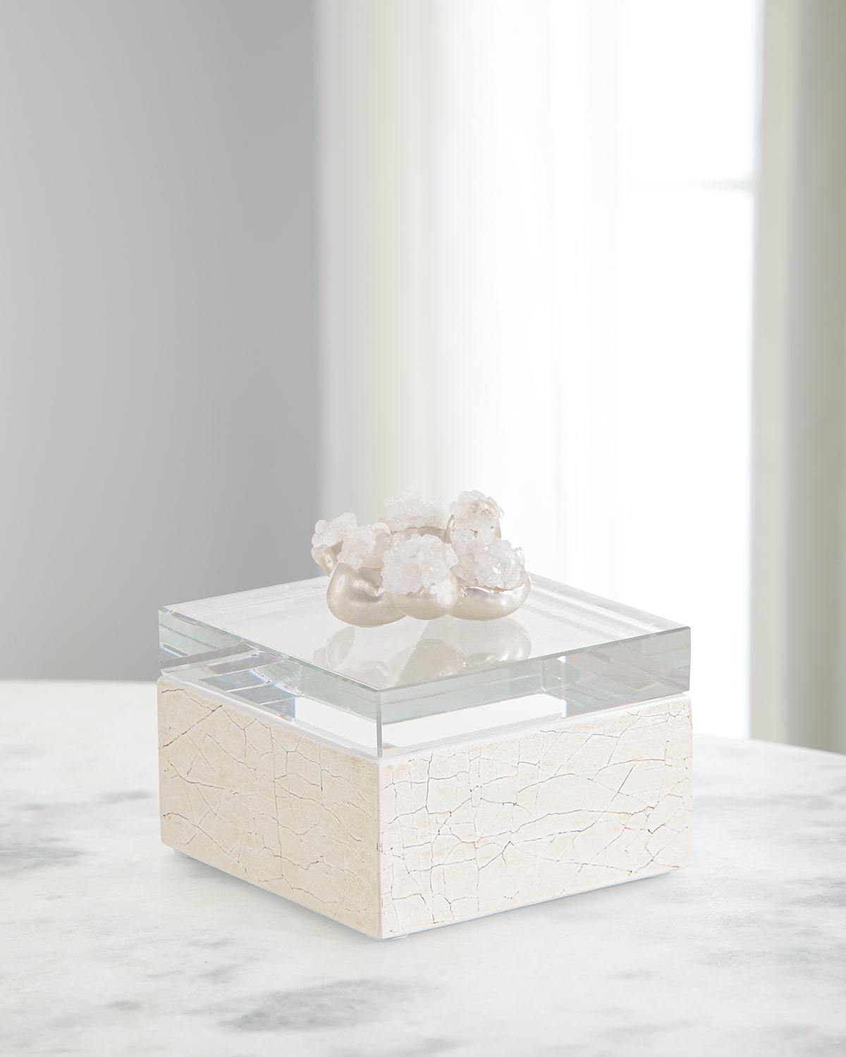 Shop John-richard Collection Encased Quartz Box Iii In White