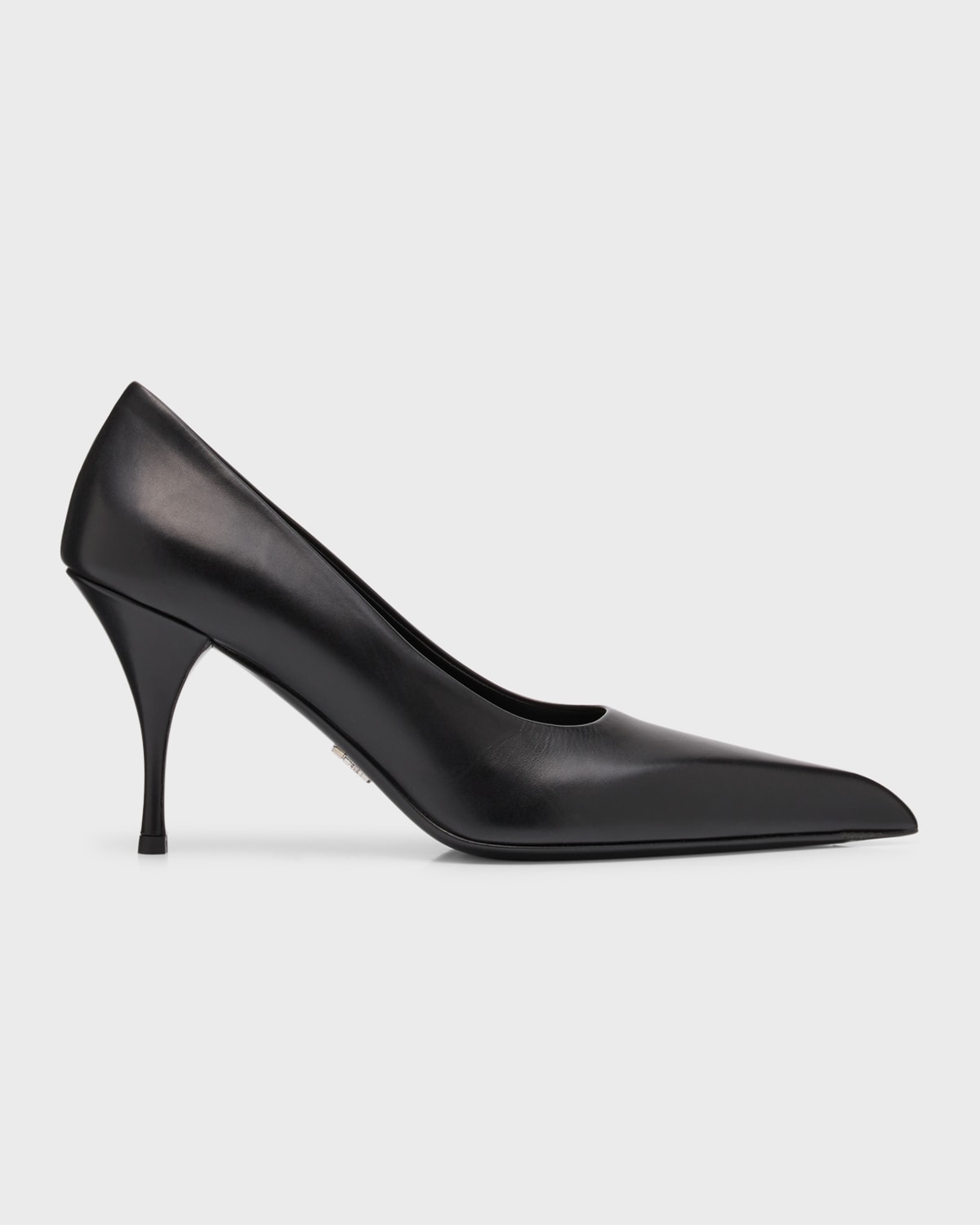 Prada Calfskin Leather Stiletto Pumps In Nero