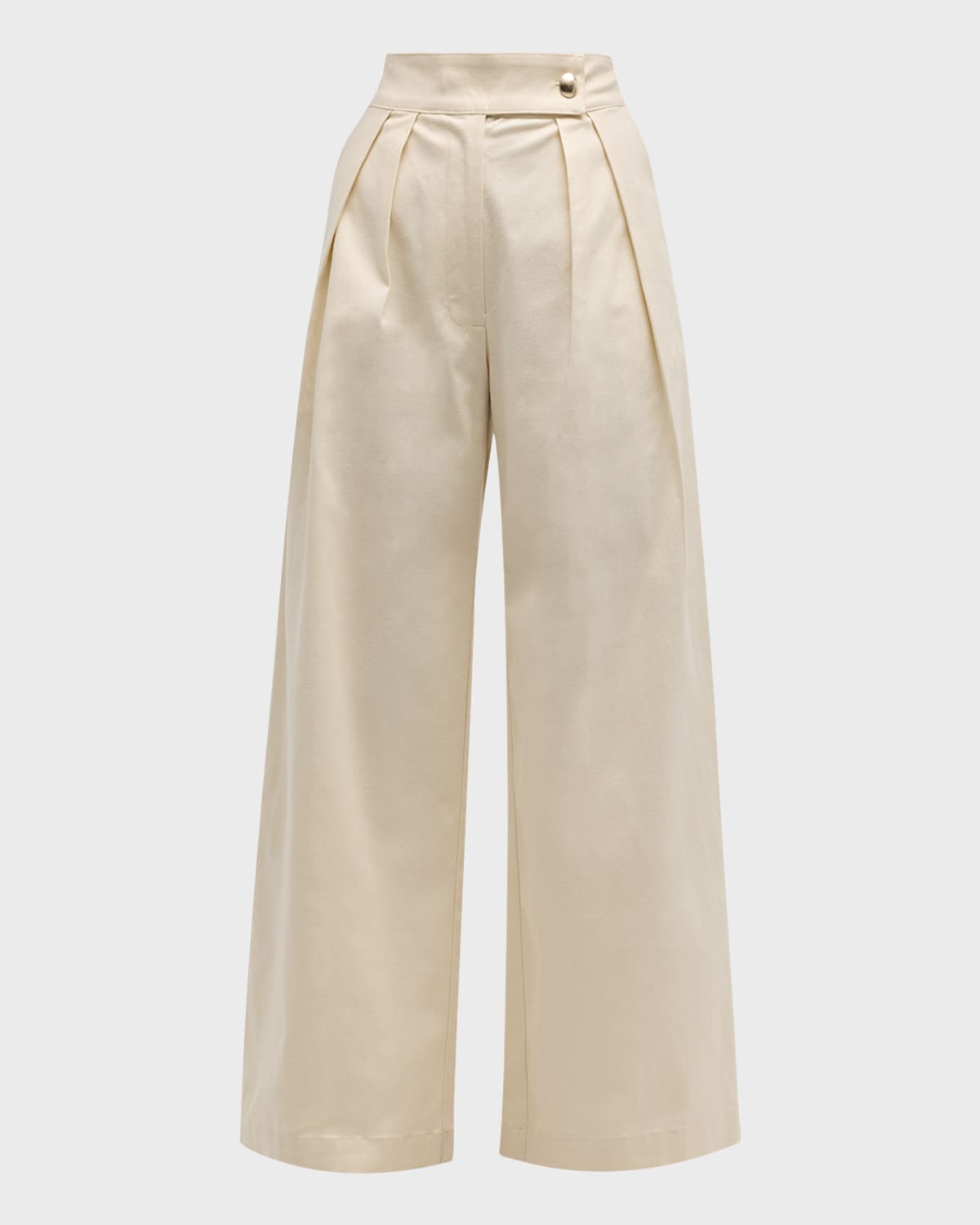 Sablyn Brooklyn Tailored Twill Trousers In Gardenia