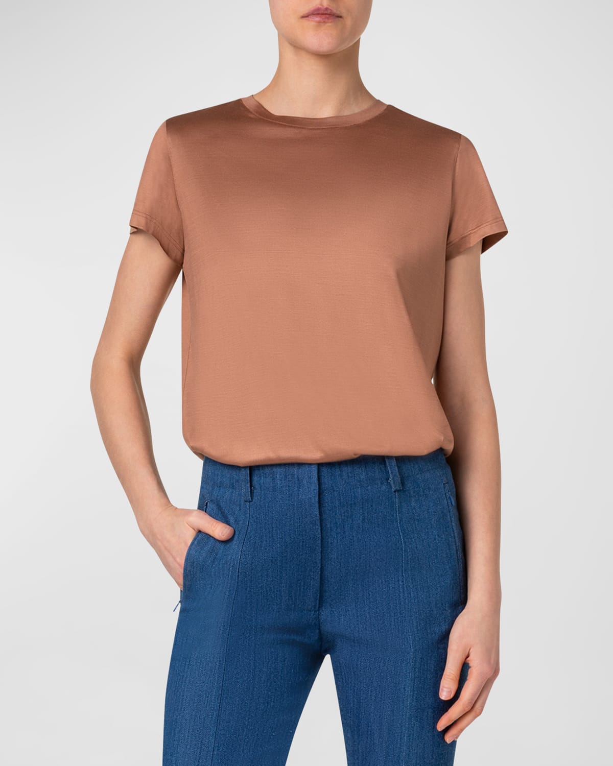 Crewneck Short-Sleeve Cotton Jersey T-Shirt