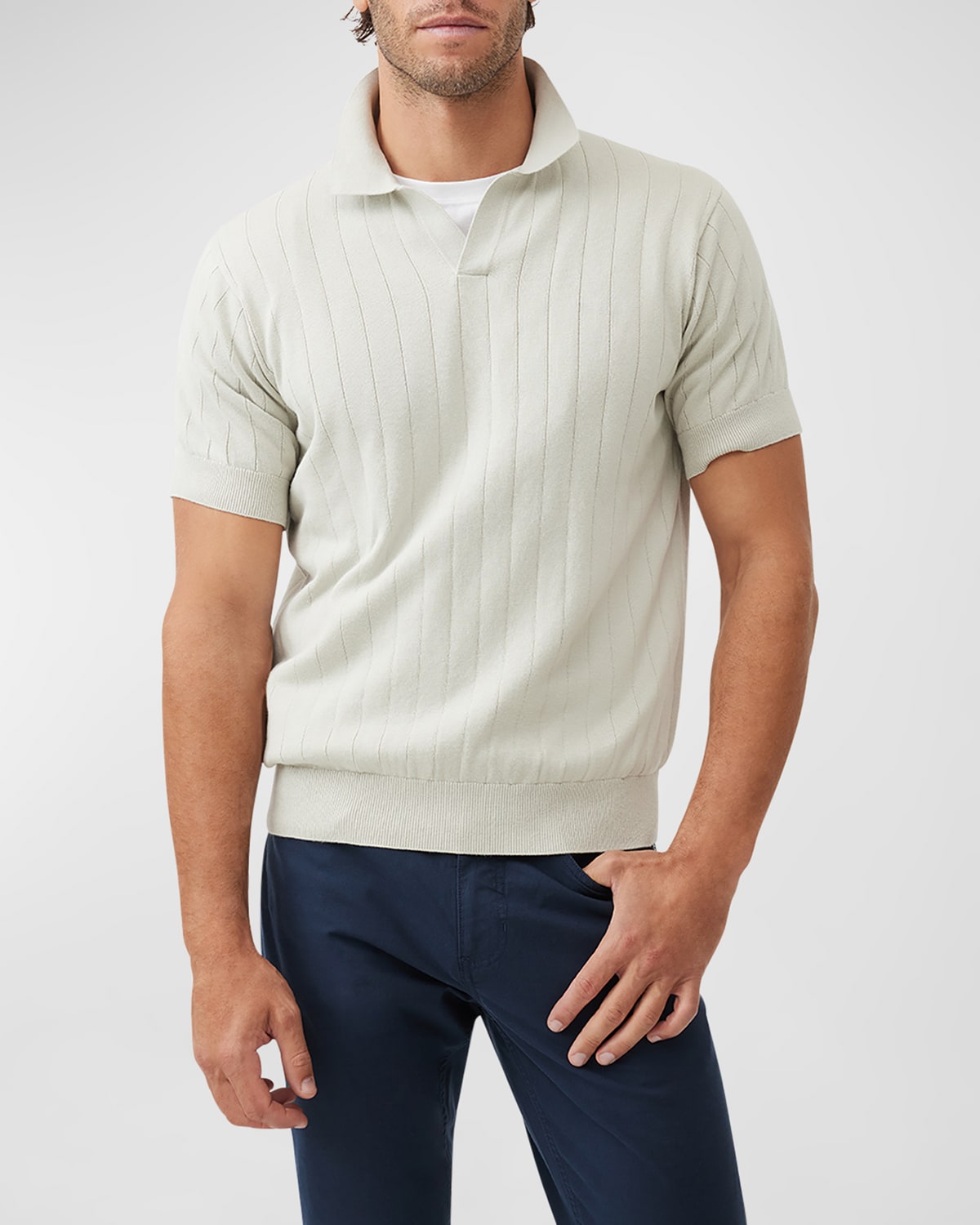 Men's Freys Crescent Knit Polo Shirt