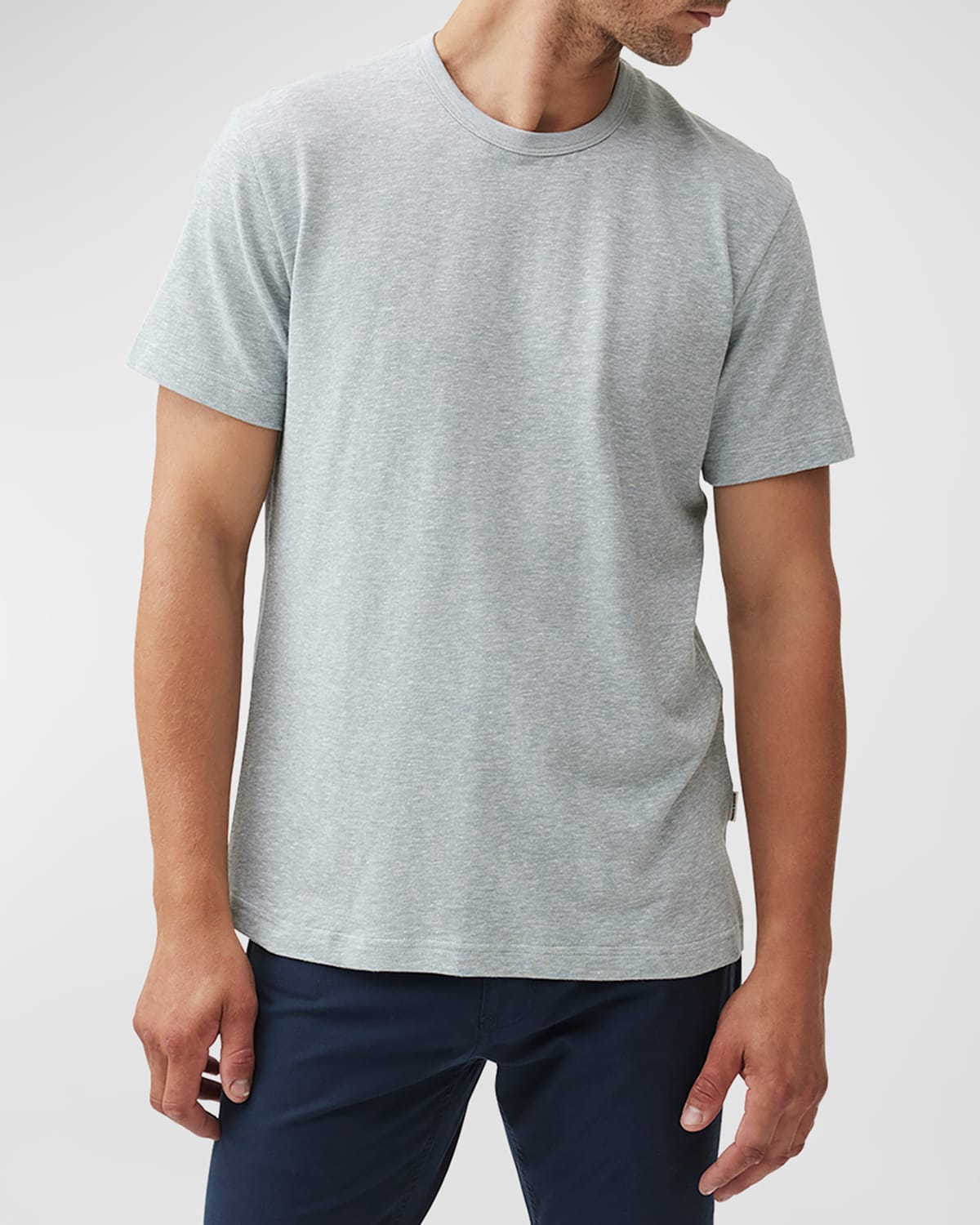 Shop Rodd & Gunn Men's Fairfield Turkish Cotton And Linen Melange T-shirt In Ash