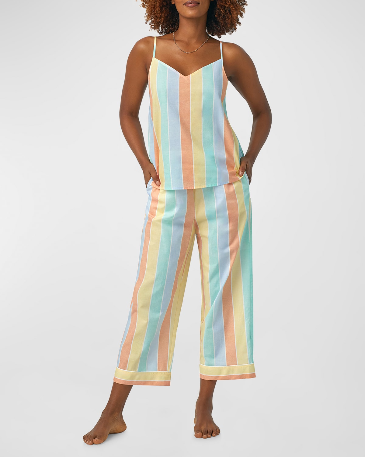 Striped Organic Cotton Poplin Pajama Set