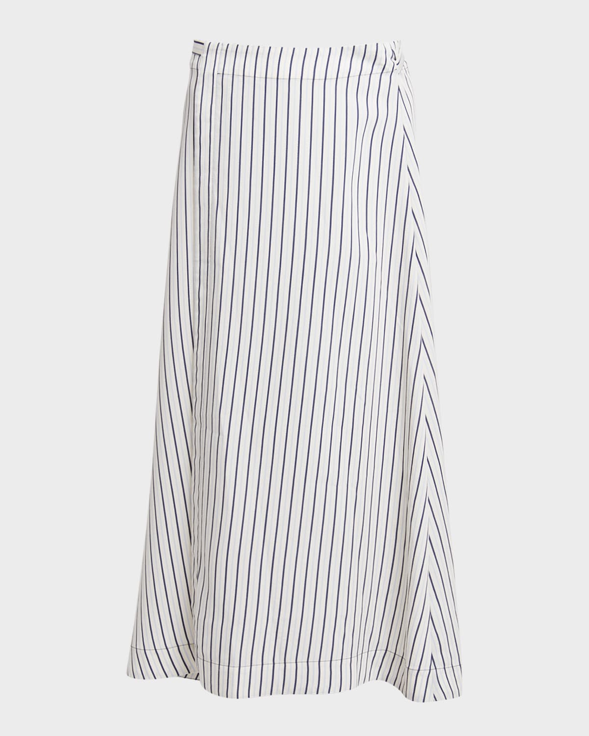 PROENZA SCHOULER WHITE LABEL GEORGIE STRIPED A-LINE MIDI SKIRT