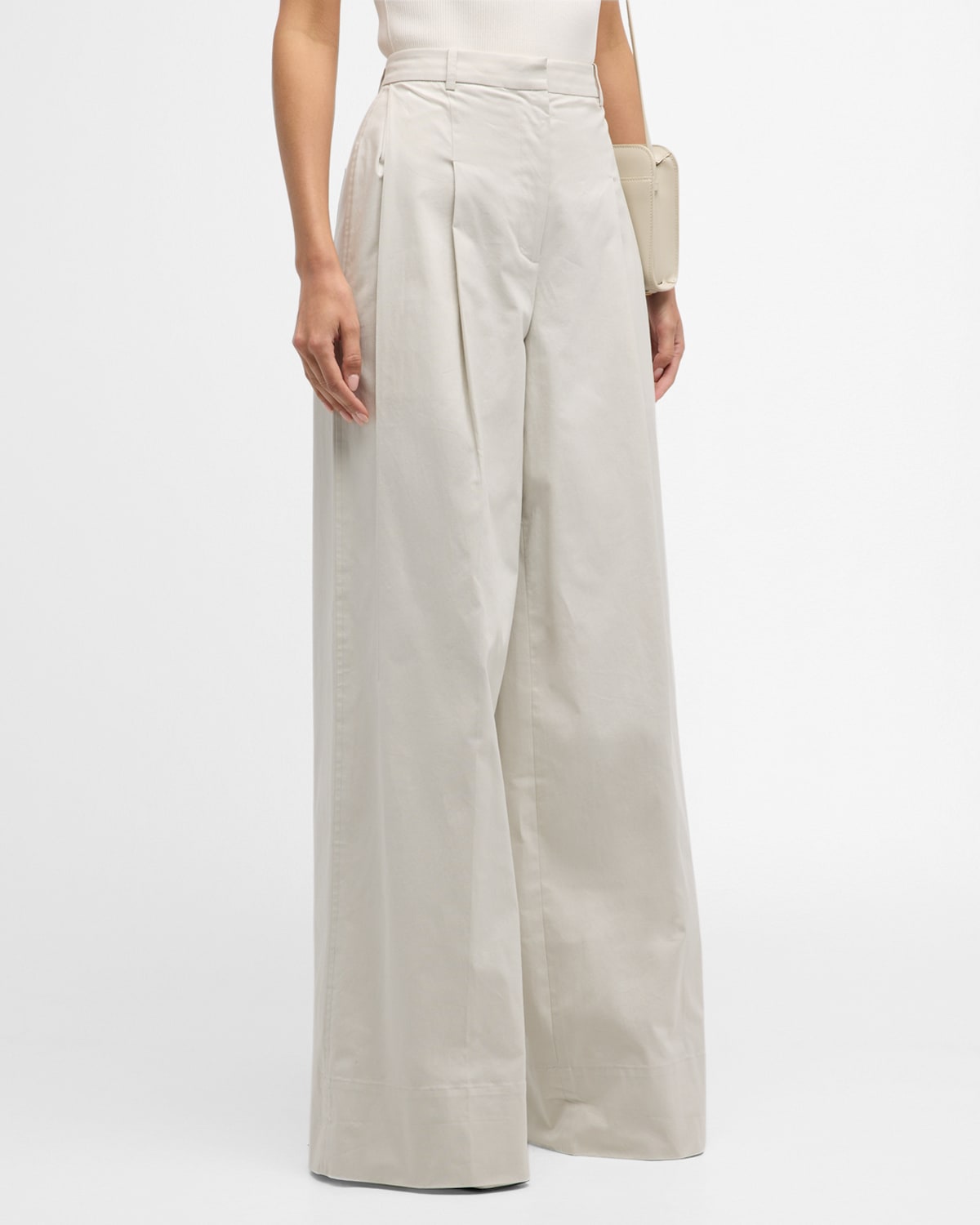 Shop 3.1 Phillip Lim / フィリップ リム Pleated Wide-leg Trousers In Cement