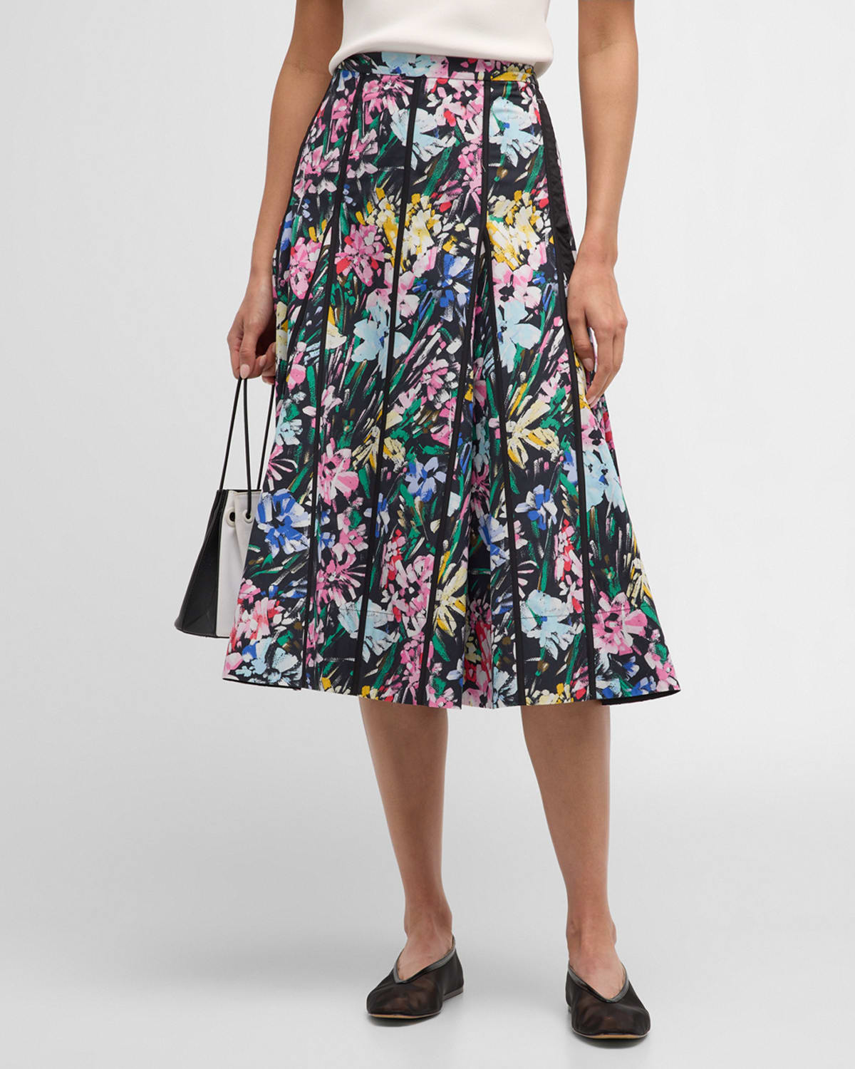 Flowerworks Godet Knee-Length Skirt