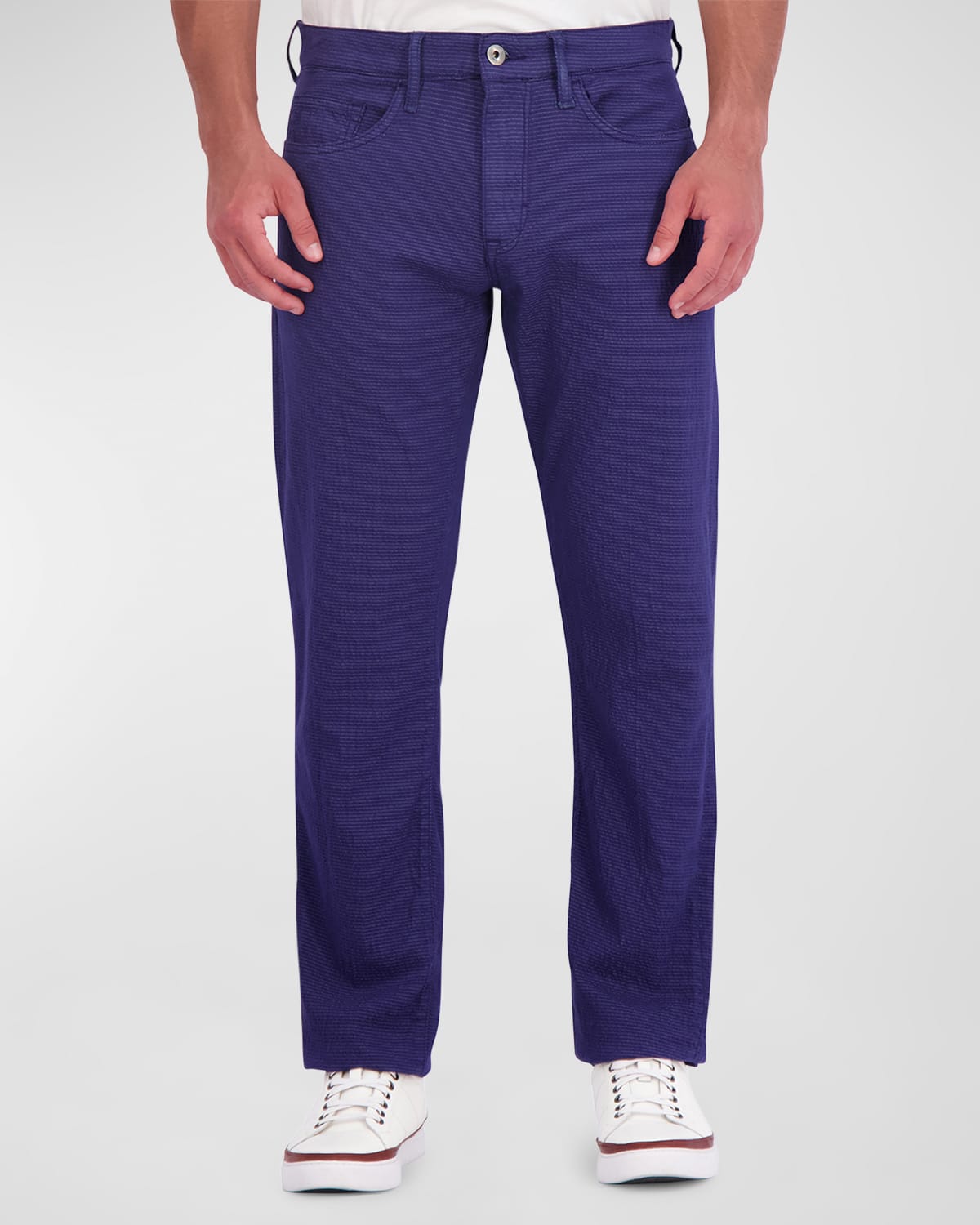 Shop Robert Graham Men's Grant Straight Fit 5-pocket Pants In Navy
