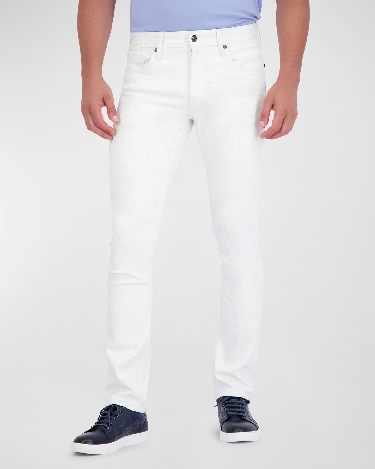 Shop Robert Graham Men's Kalon Slim Fit 5-pocket Pants In White