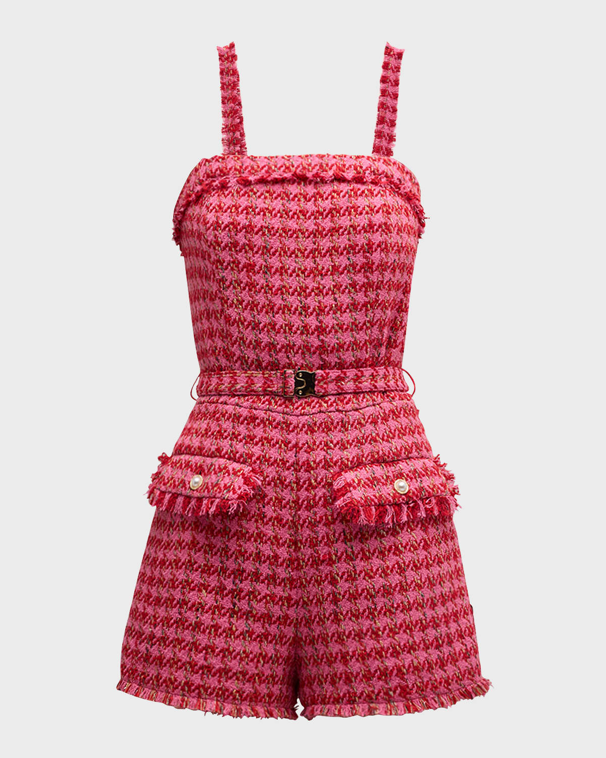 Lolita Sleeveless Tweed Romper