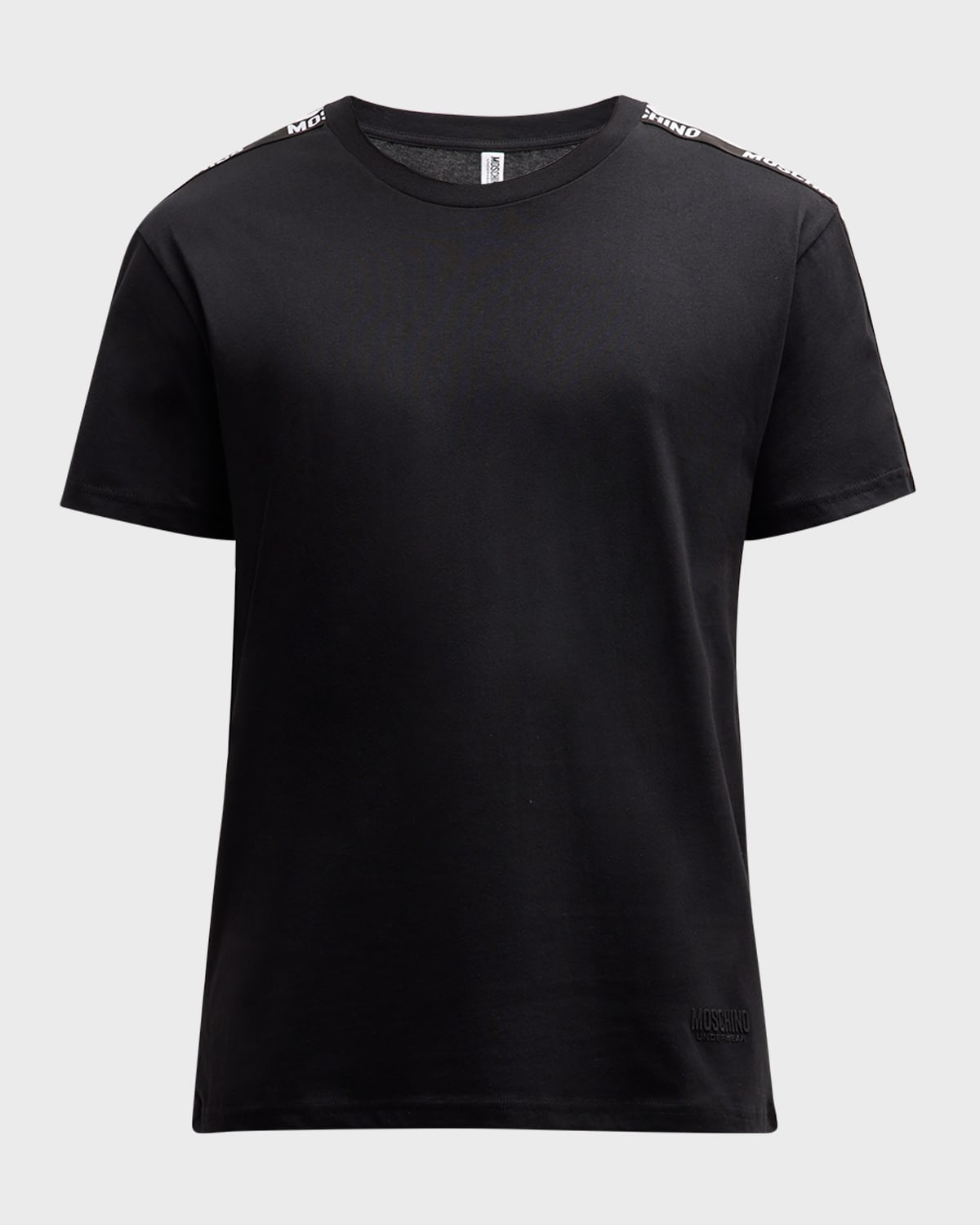 Moschino Men's Shoulder-tape T-shirt In Black