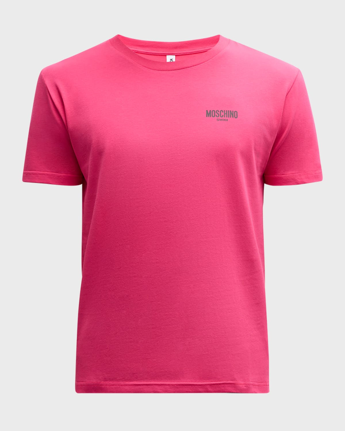Moschino Men's Swim Logo T-shirt In Fucsia