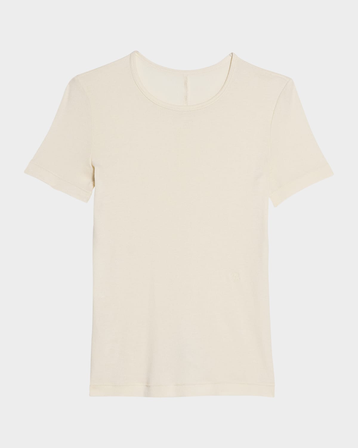 Helmut Lang Classic Short-sleeve Rib Tee In Ivory