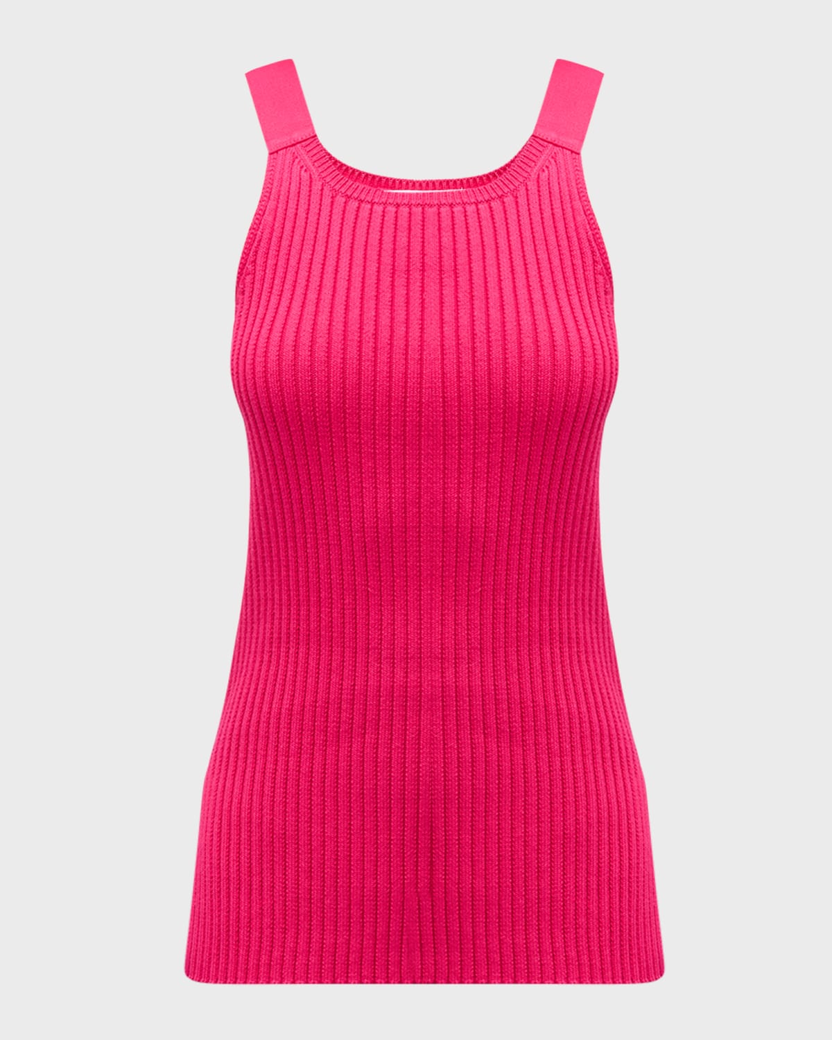 Shop Helmut Lang Ribbed Tank Top In Fuchsia