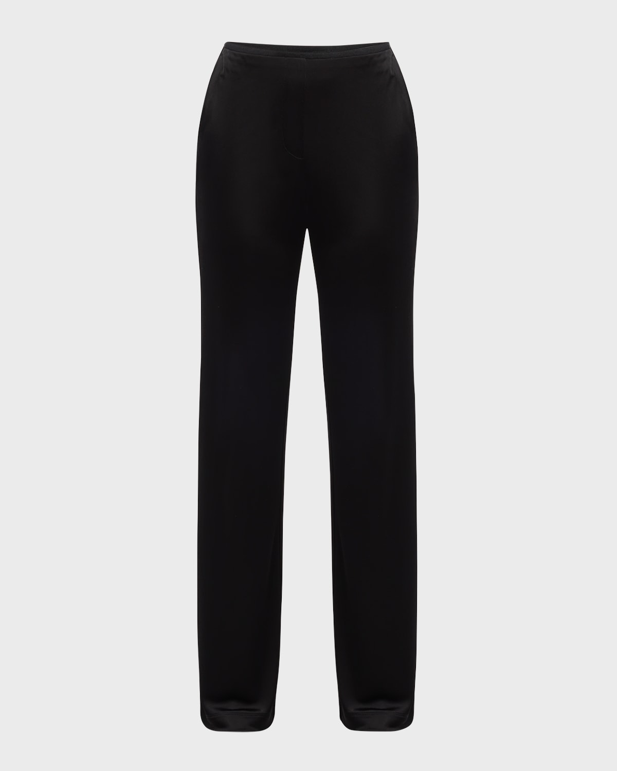 Shop Helmut Lang Straight-leg Fluid Pull-on Pants In Blk