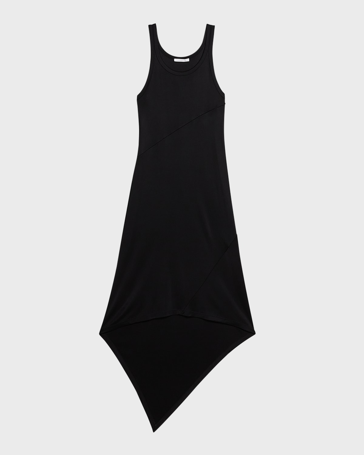 Shop Helmut Lang Fluid High-low Tank Dress In Blk