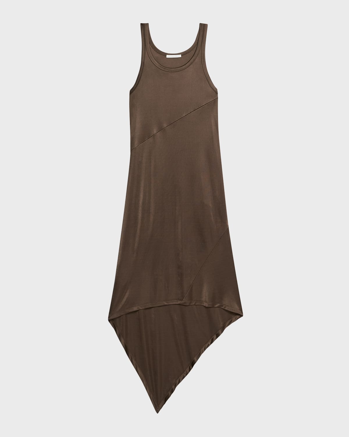 Shop Helmut Lang Fluid High-low Tank Dress In Mushroom