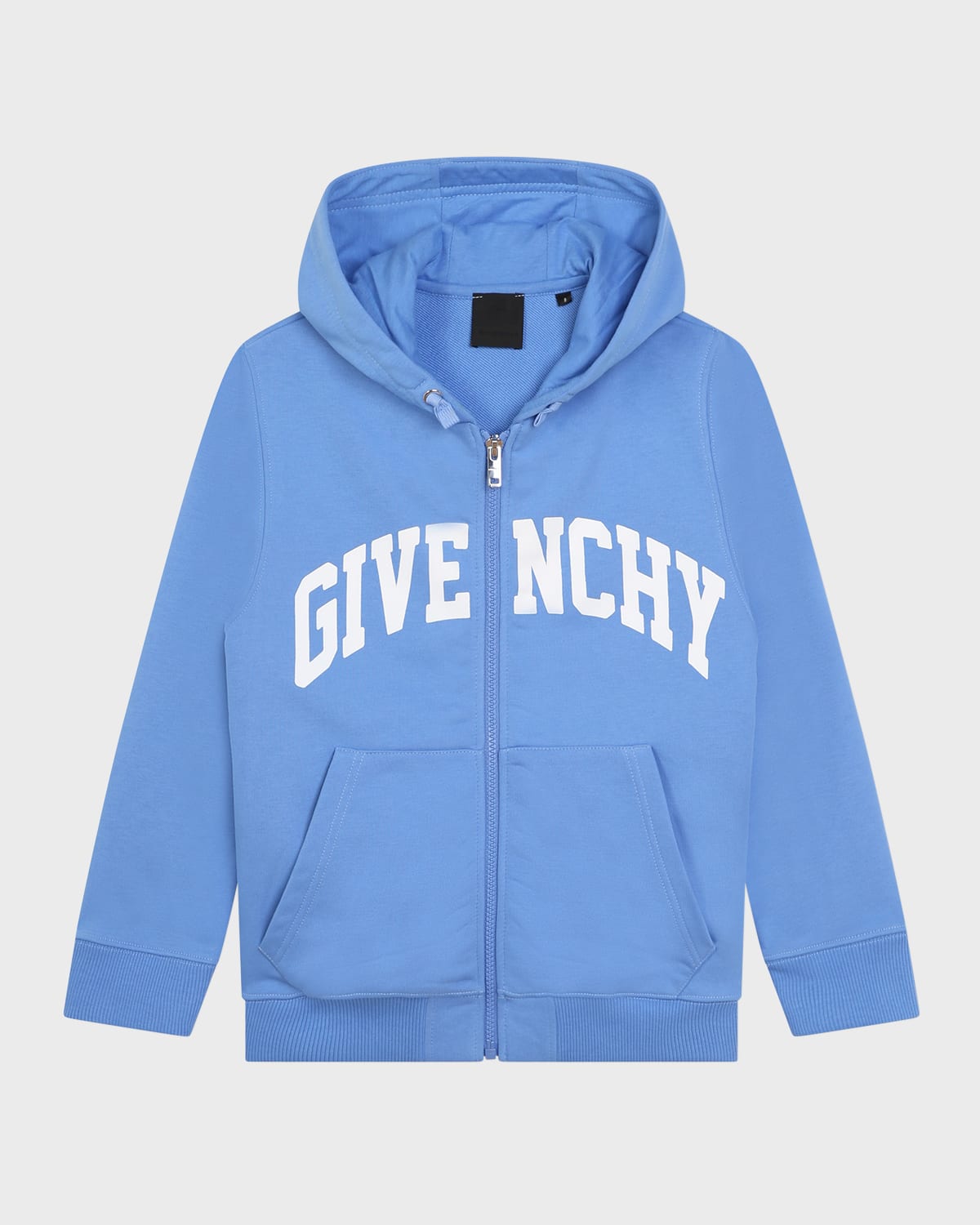 Shop Givenchy Girl's Logo-print Fleece Hoodie In Blue