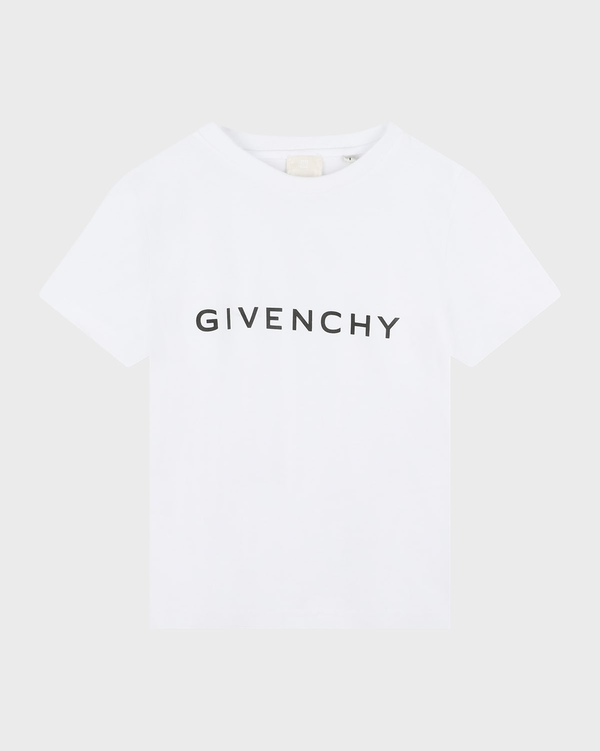 Shop Givenchy Boy's Logo-print Short-sleeve Cotton Jersey T-shirt In White