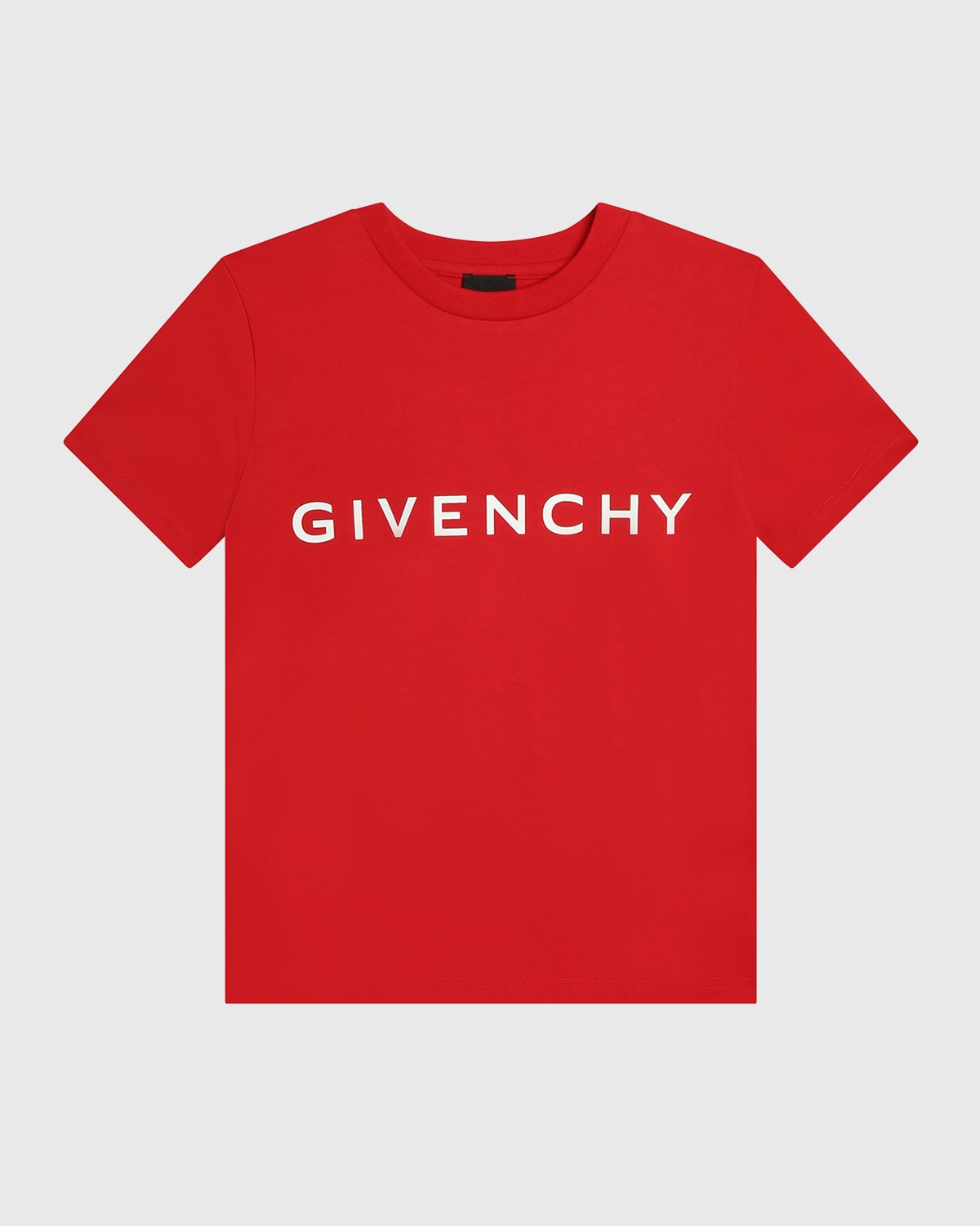 Shop Givenchy Boy's Logo-print Short-sleeve Cotton Jersey T-shirt In Bright Red