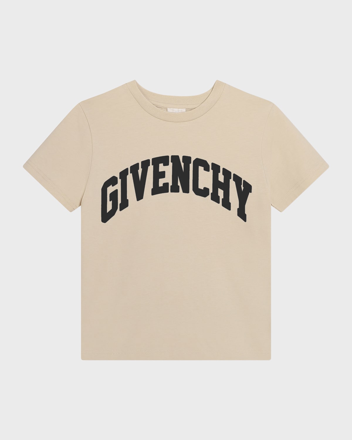 Shop Givenchy Boy's Short-sleeve Logo T-shirt In Cream
