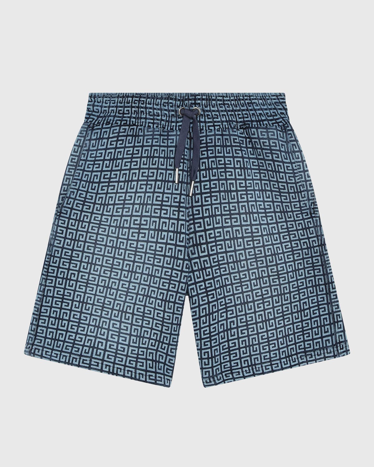 Shop Givenchy Boy's 4g Bermuda Shorts In Denim Lave