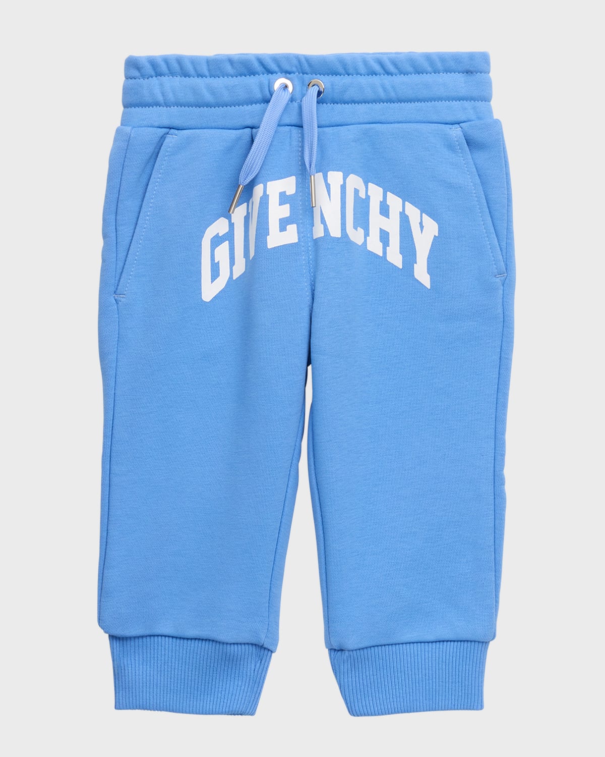Shop Givenchy Boy's Logo-print Joggers In Blue