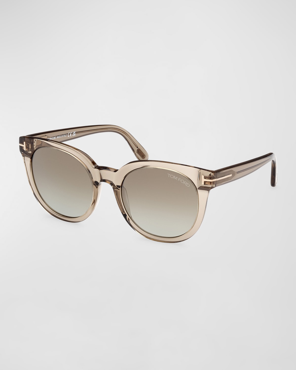 Shop Tom Ford Moira Acetate Butterfly Sunglasses In Light Brown
