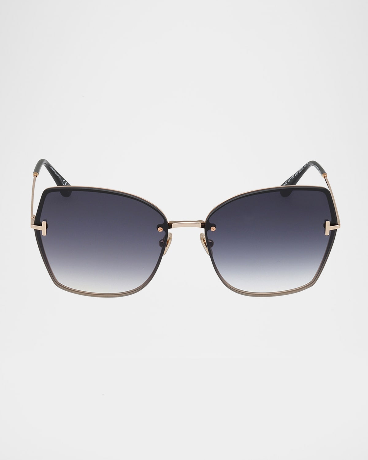 Tom Ford Nickie Metal Butterfly Sunglasses In Gold