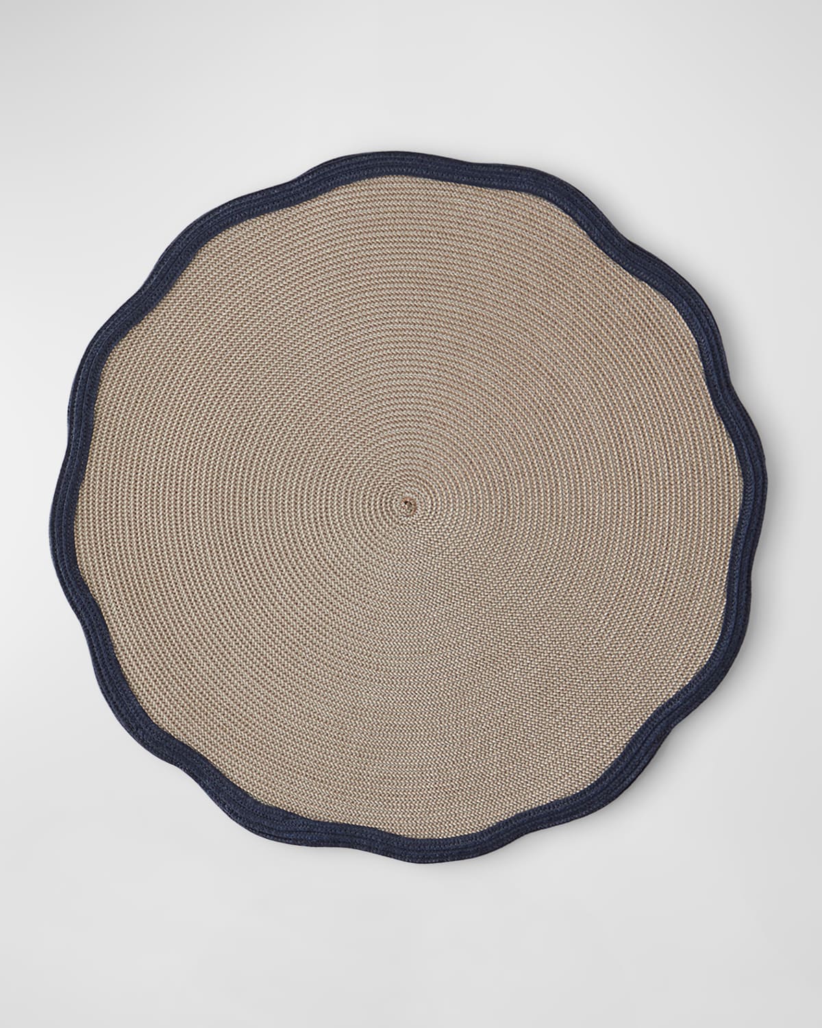 Shop Deborah Rhodes Spring Scallop Border Placemats, Set Of 4 In Navy