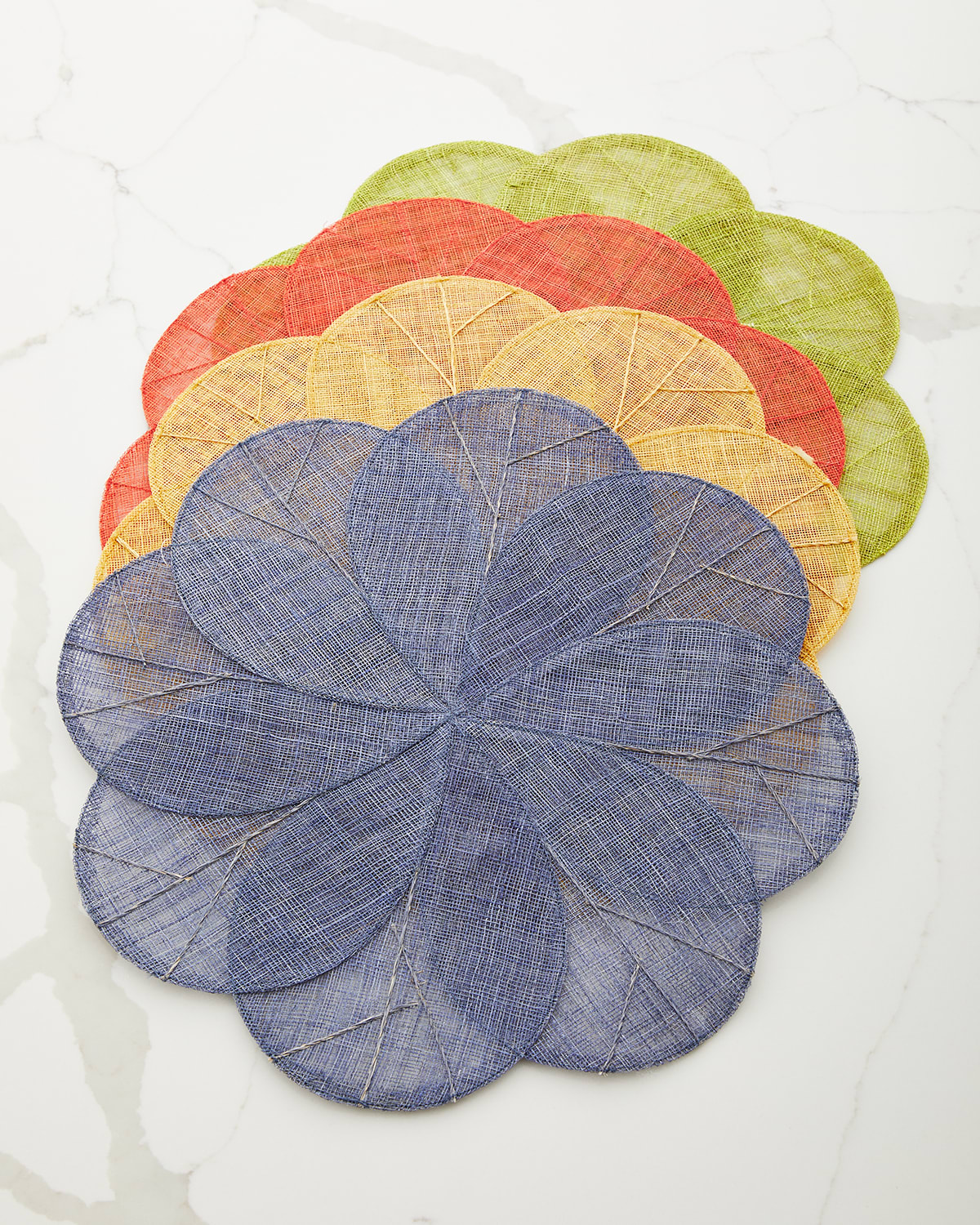 Deborah Rhodes Sinamay Flower Placemats, Set of 4