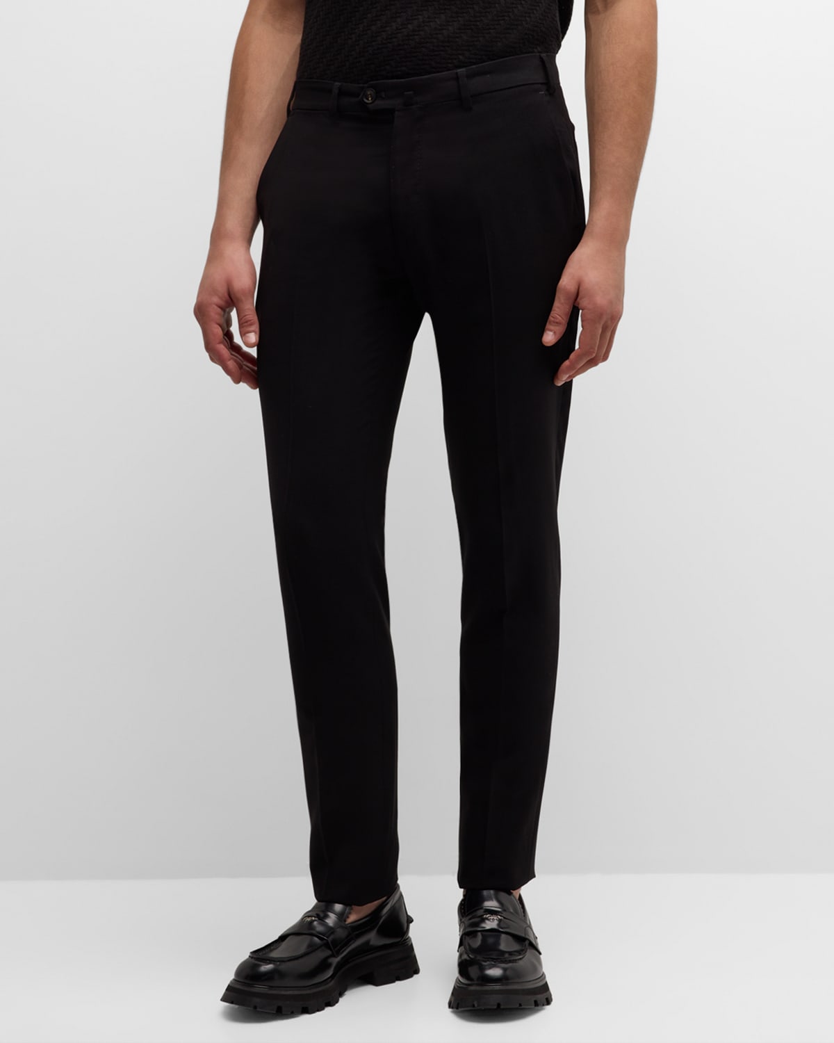 Emporio Armani Men's Classic Slim-fit Pants In Black