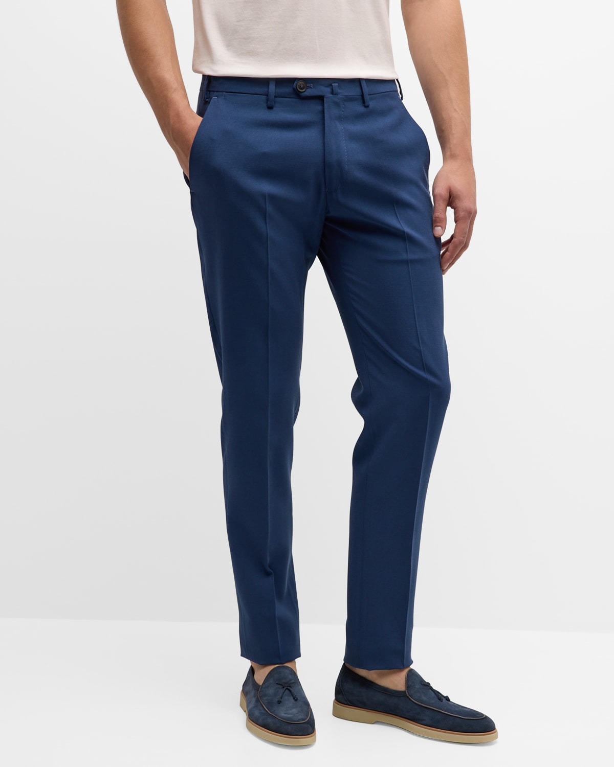 Shop Emporio Armani Men's Suit Separate Pants In Medium Blue