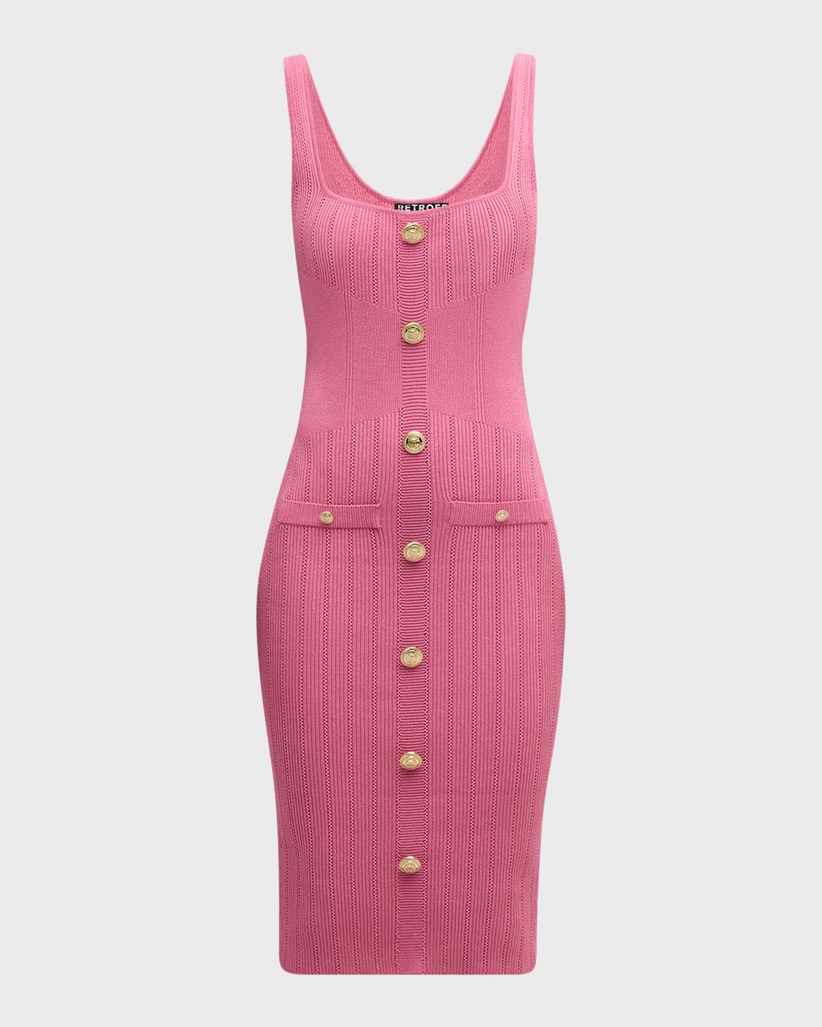 Laney Metallic Knit Midi Bodycon Dress