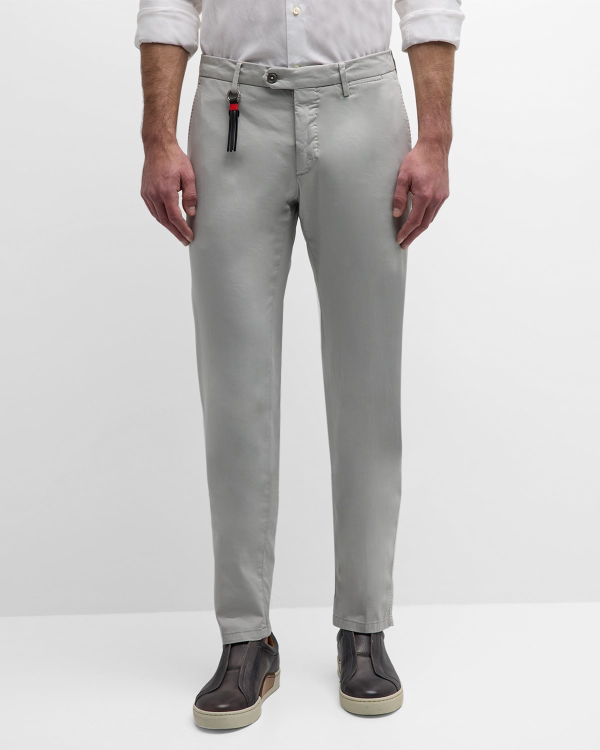 Shop Marco Pescarolo Men's Saia Superlight Semi-dress Chino Pants In Light Grey
