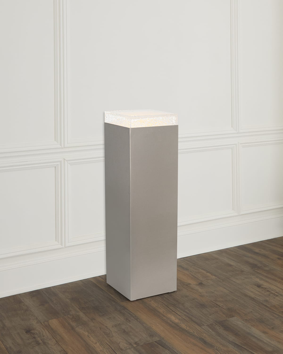 John-richard Collection Edda Pedestal Iii In Nickel