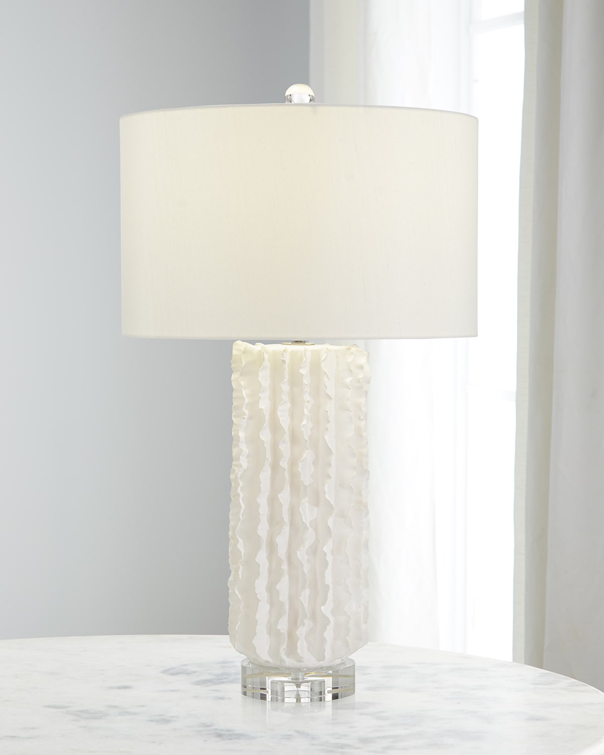 Shop John-richard Collection Froufrou Table Lamp In White