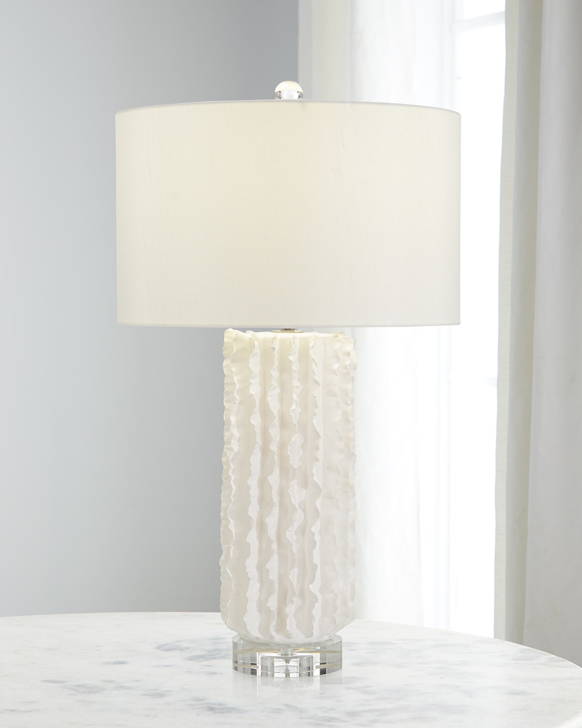 John-richard Collection Froufrou Table Lamp In White