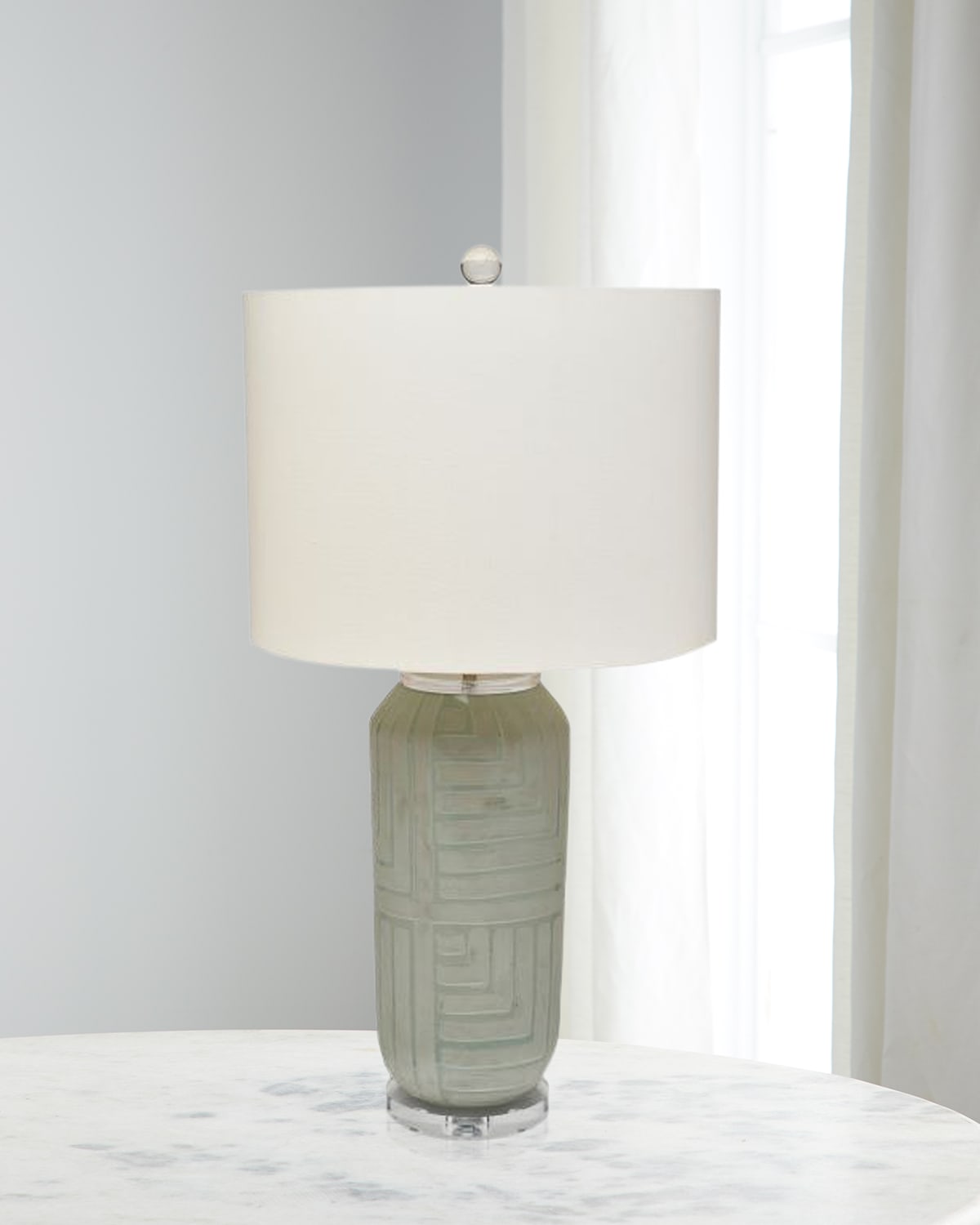 Shop John-richard Collection Lynda Table Lamp In Silver