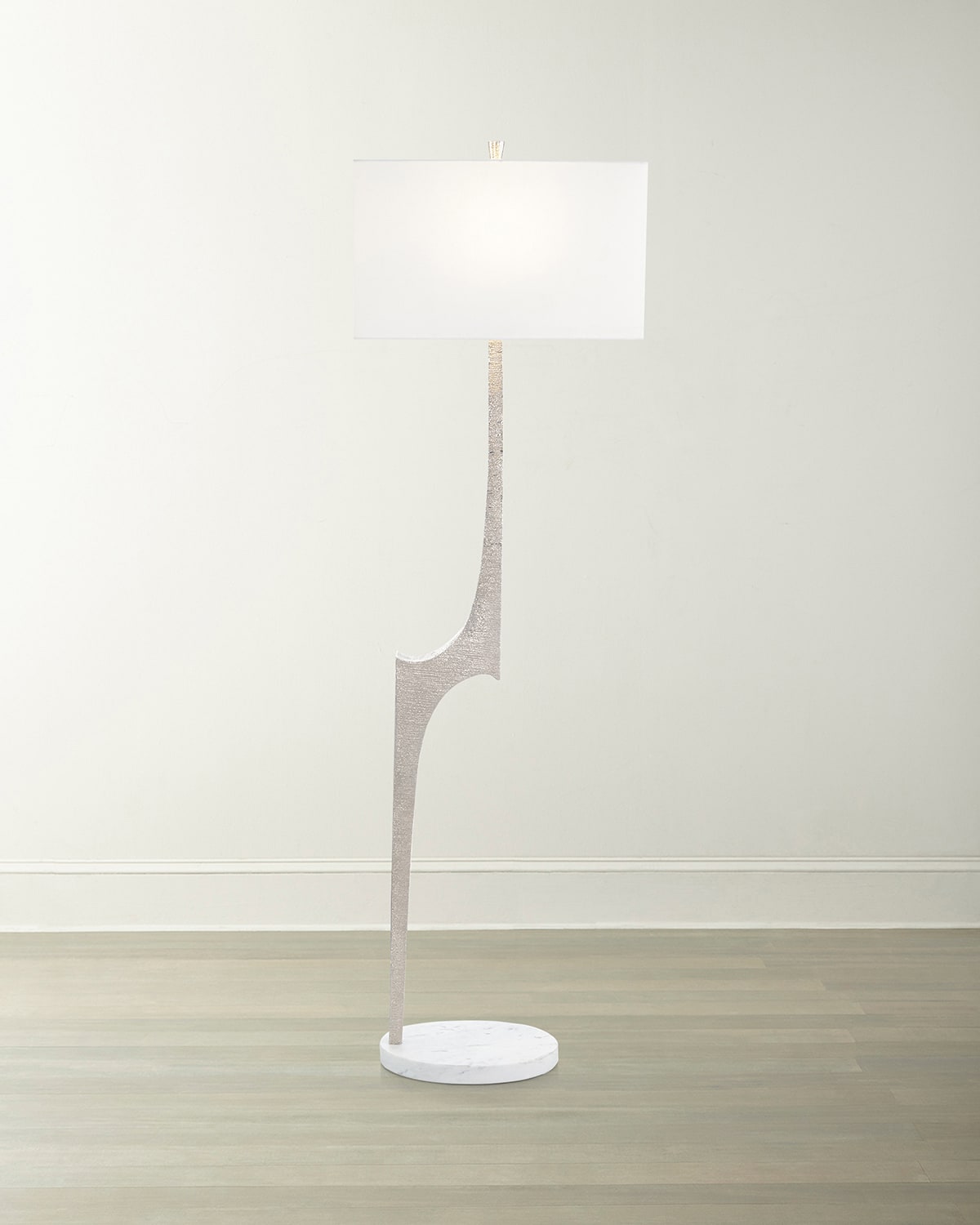 Shop John-richard Collection Perno 70" Floor Lamp In Silver