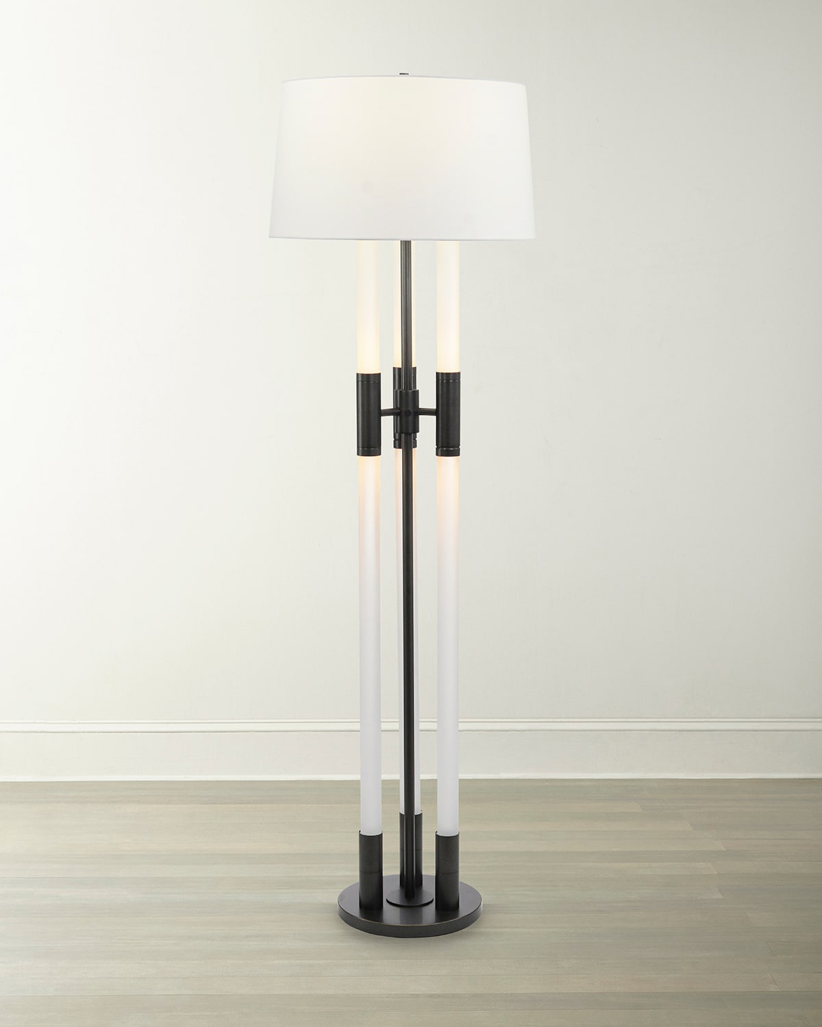 Shop John-richard Collection Troika Floor Lamp In Silver