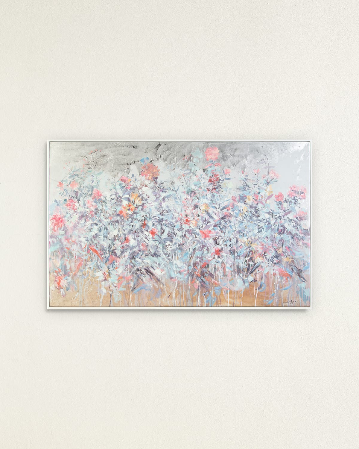 Shop John-richard Collection Petals In The Rain Original Painting By Teng Fei In Blue
